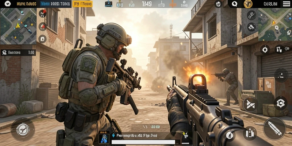 Tampilan gameplay yang mendebarkan dalam 3446 dengan aksi penuh dan strategi.