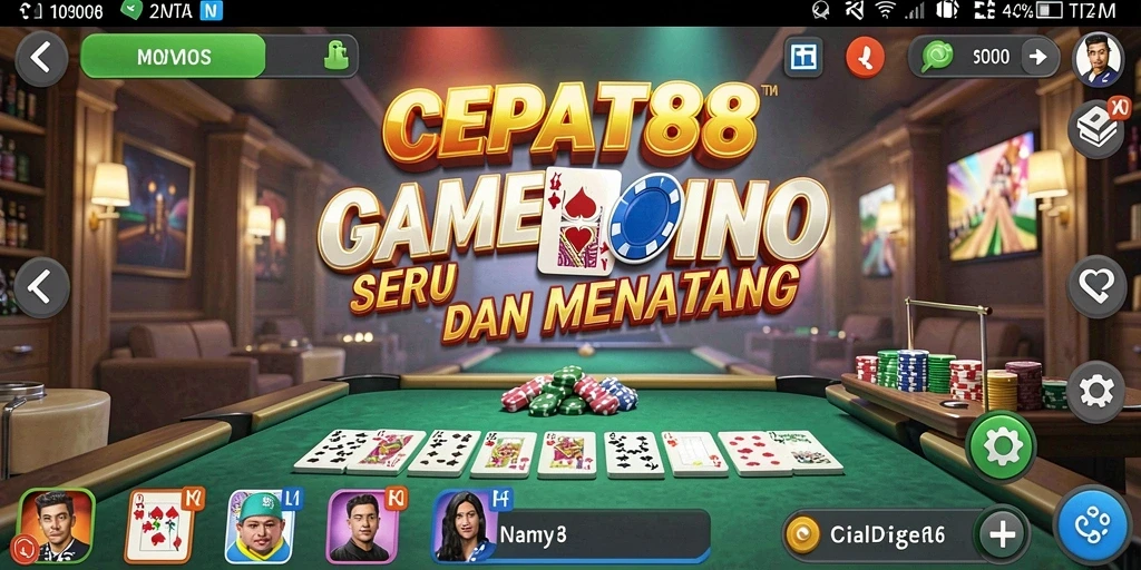 Tampilan menarik dari gameplay Domino CEPAT88 yang seru.