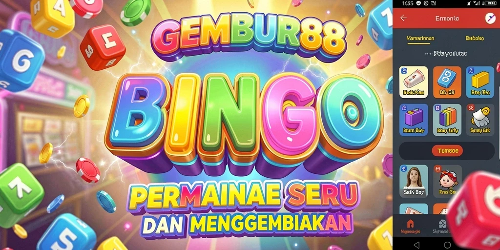 Tampilan seru permainan Bingo di GEMBUR88.