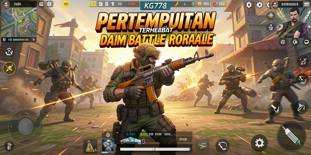 Tampilan aksi mendebarkan dalam pertempuran KG778 Battle Royale.