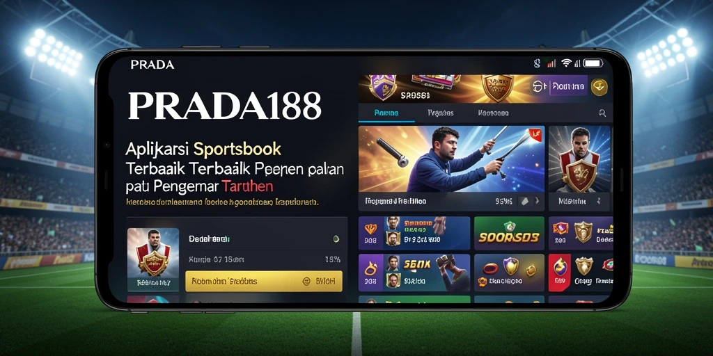 Tampilan aplikasi PRADA188 dengan berbagai pilihan taruhan olahraga.