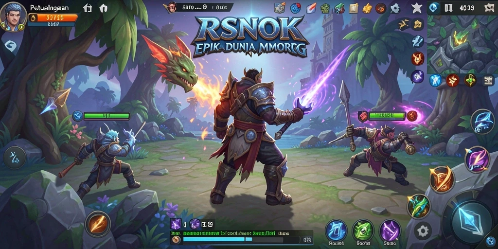 Tampilan gameplay RSNOK yang mendebarkan di dunia fantasi.